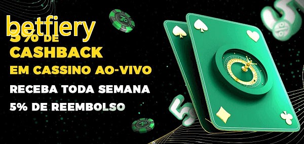 Promoções do cassino ao Vivo betfiery